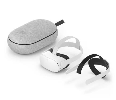 META Quest 2 VR Gaming Headset, Elite Strap & Carry Case Bundle - 256 GB